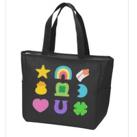 Lucky Cereal Marshmallow Shapes Magically Charms Delicious Zip Tote Bag