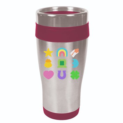 Lucky Cereal Marshmallow Shapes Magically Charms Delicious 16oz Travel Tumbler