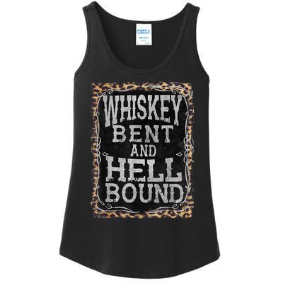 Leopard Country Music Whiskey Bent And Hell Bound Ladies Essential Tank