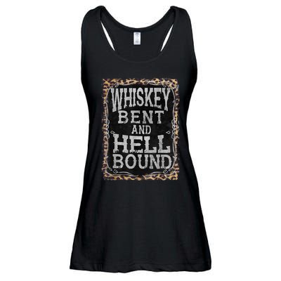 Leopard Country Music Whiskey Bent And Hell Bound Ladies Essential Flowy Tank