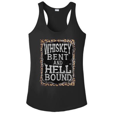 Leopard Country Music Whiskey Bent And Hell Bound Ladies PosiCharge Competitor Racerback Tank