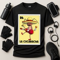 La Cucaracha Mexican Bingo Card Cockroach With Taco & Beer Cooling Performance Crew T-Shirt