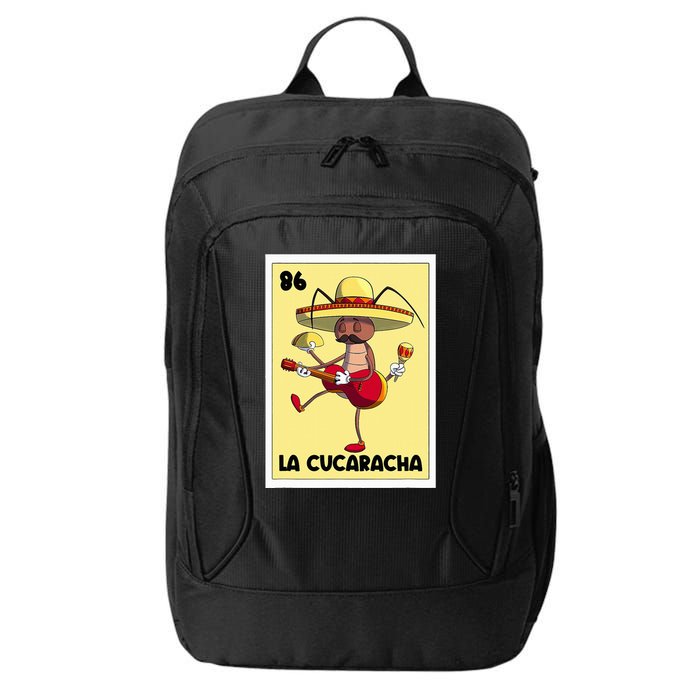 La Cucaracha Mexican Bingo Card Cockroach With Taco & Beer City Backpack