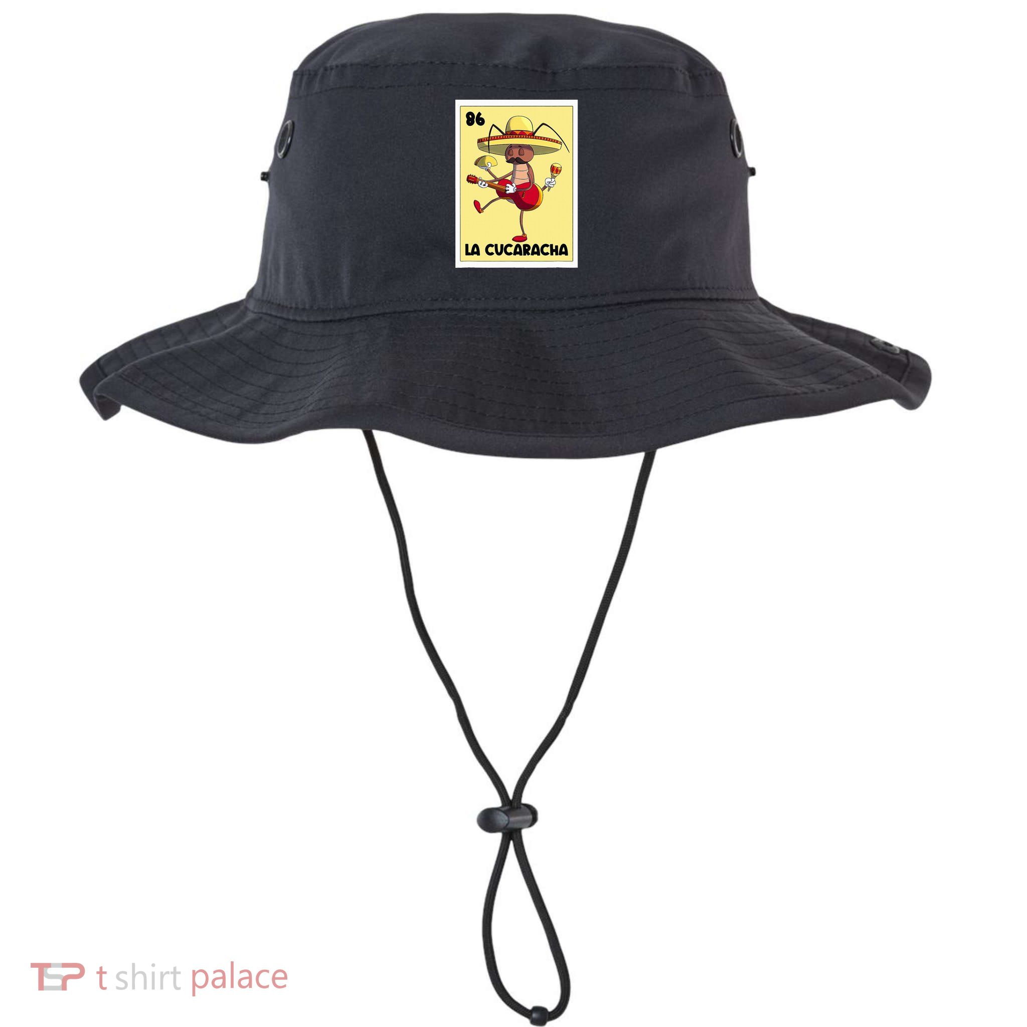 La Cucaracha Mexican Bingo Card Cockroach With Taco & Beer Bucket Hat