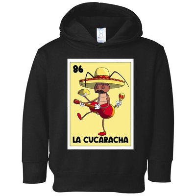 La Cucaracha Mexican Bingo Card Cockroach With Taco & Beer Toddler Hoodie