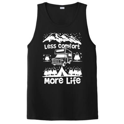 Less Comfort More Of Life Camper Van Bus Gift PosiCharge Competitor Tank