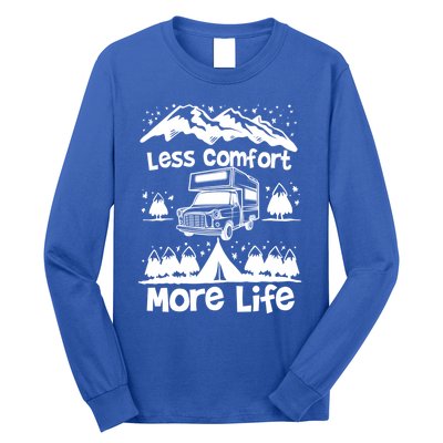 Less Comfort More Of Life Camper Van Bus Gift Long Sleeve Shirt