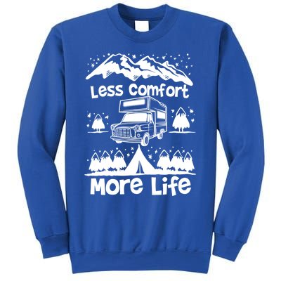 Less Comfort More Of Life Camper Van Bus Gift Sweatshirt