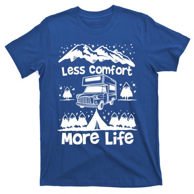 Less Comfort More Of Life Camper Van Bus Gift T-Shirt