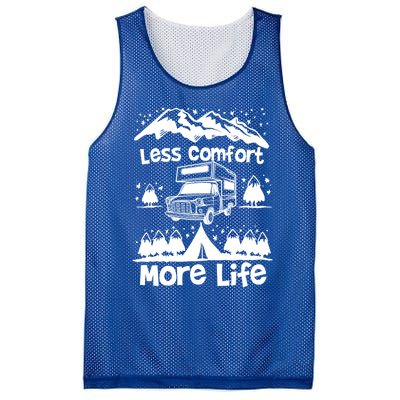 Less Comfort More Of Life Camper Van Bus Gift Mesh Reversible Basketball Jersey Tank