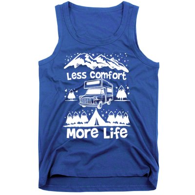 Less Comfort More Of Life Camper Van Bus Gift Tank Top