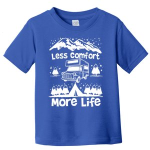 Less Comfort More Of Life Camper Van Bus Gift Toddler T-Shirt