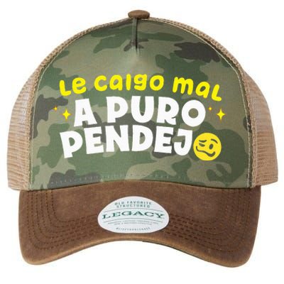 Le Caigo Mal A Puro Pendejo Funny Quote Legacy Tie Dye Trucker Hat