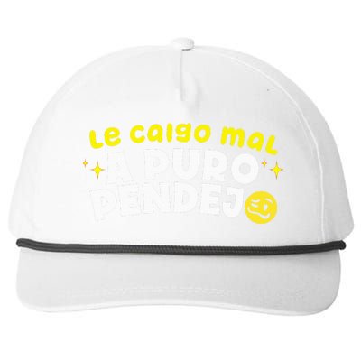 Le Caigo Mal A Puro Pendejo Funny Quote Snapback Five-Panel Rope Hat