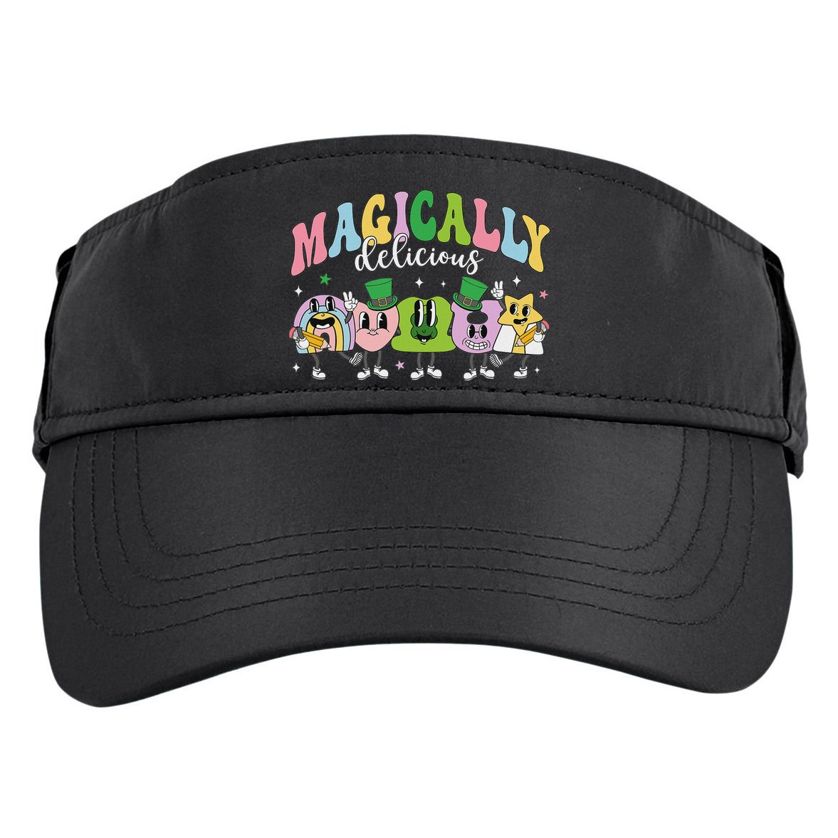 Lucky Cereal Marshmallow Shapes Magically Charms Delicious Adult Drive Performance Visor