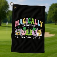 Lucky Cereal Marshmallow Shapes Magically Charms Delicious Golf Towel
