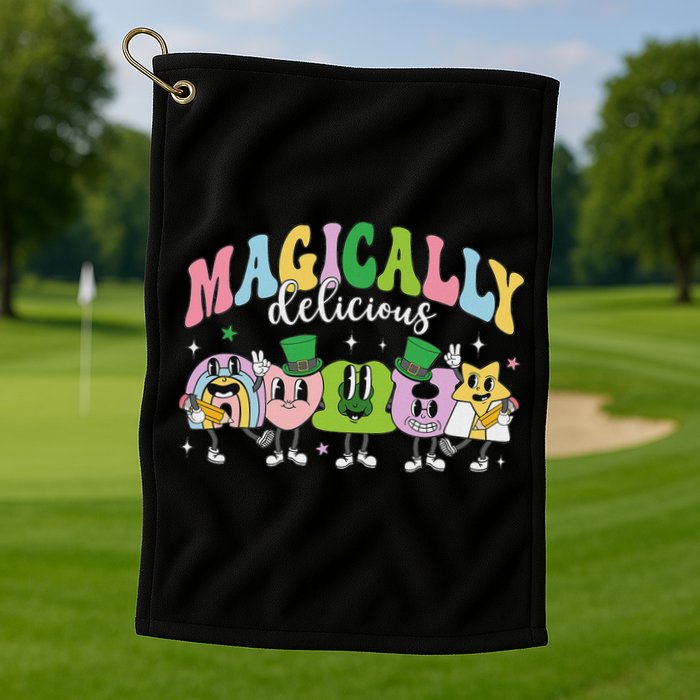 Lucky Cereal Marshmallow Shapes Magically Charms Delicious Golf Towel
