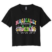Lucky Cereal Marshmallow Shapes Magically Charms Delicious Women's Crop Top Tee