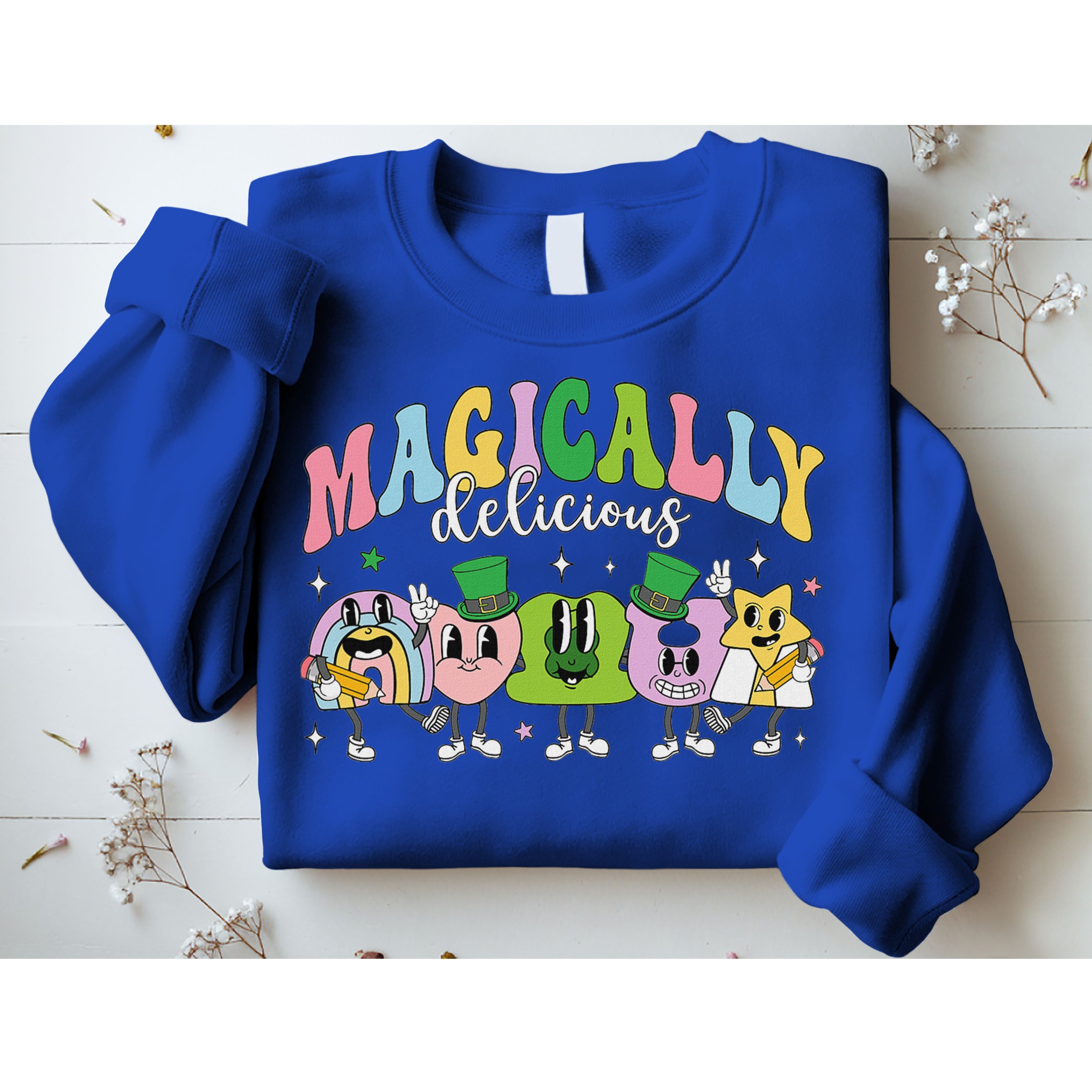 Lucky Cereal Marshmallow Shapes Magically Charms Delicious Sweatshirt