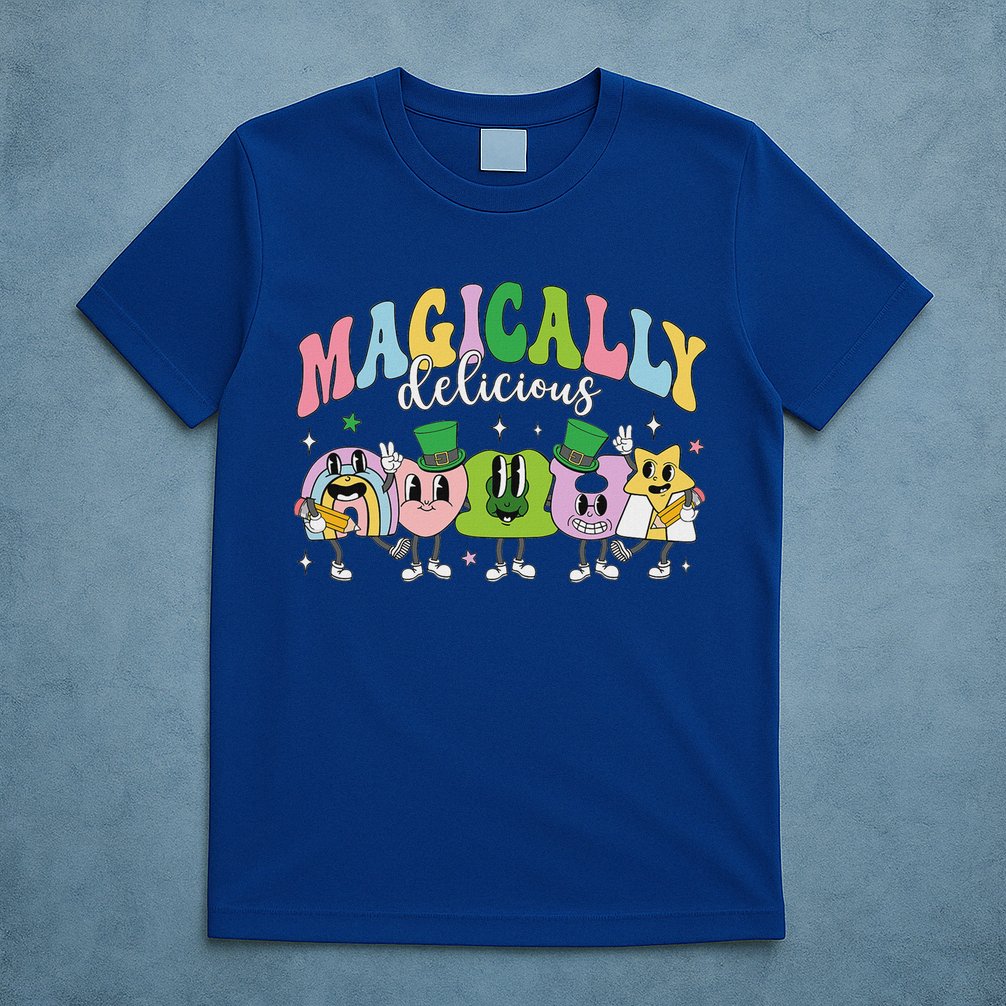 Lucky Cereal Marshmallow Shapes Magically Charms Delicious T-Shirt