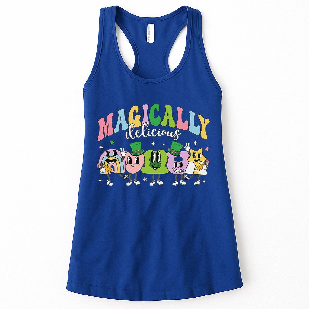Lucky Cereal Marshmallow Shapes Magically Charms Delicious Womens Tank Top