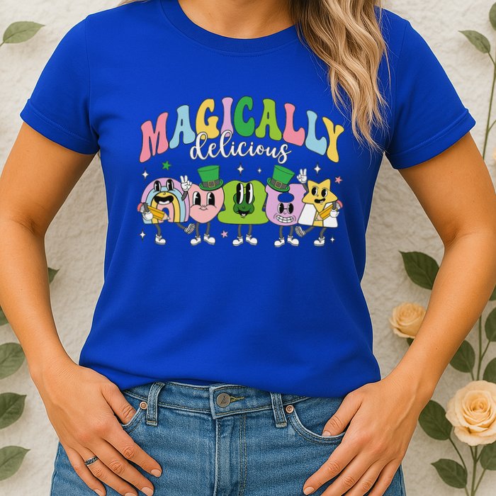 Lucky Cereal Marshmallow Shapes Magically Charms Delicious Womens T-Shirt