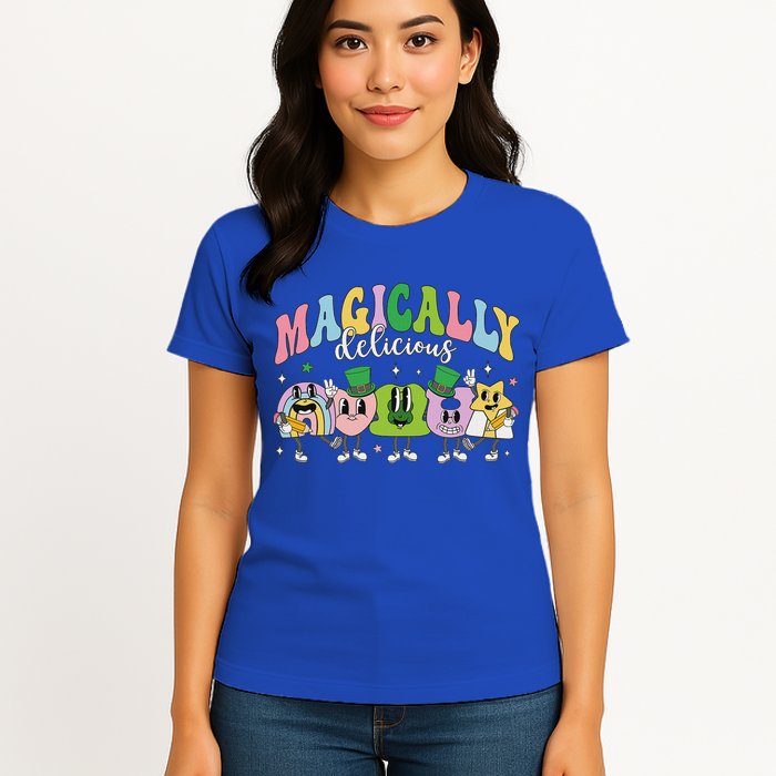 Lucky Cereal Marshmallow Shapes Magically Charms Delicious Womens T-Shirt