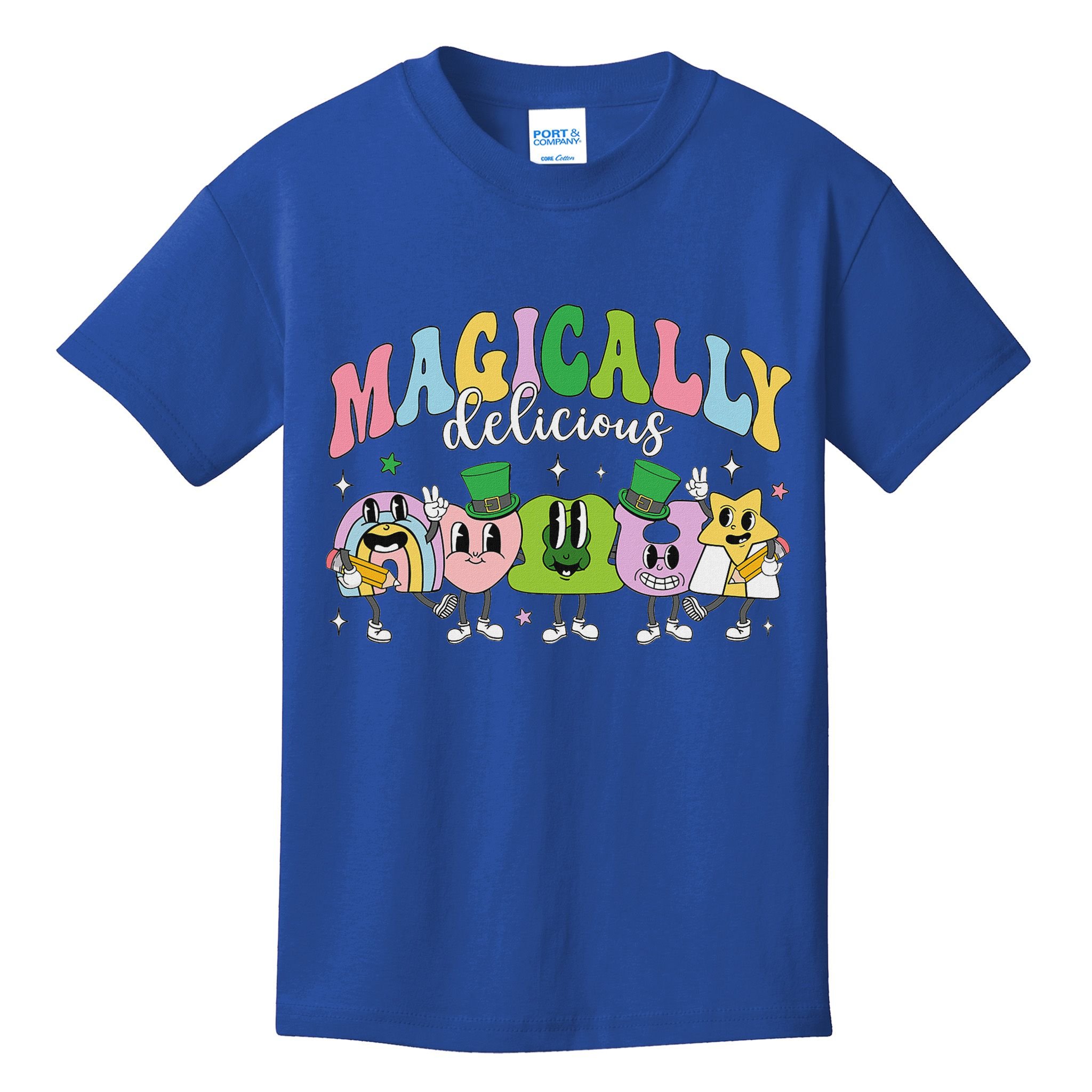 Lucky Cereal Marshmallow Shapes Magically Charms Delicious Kids T-Shirt