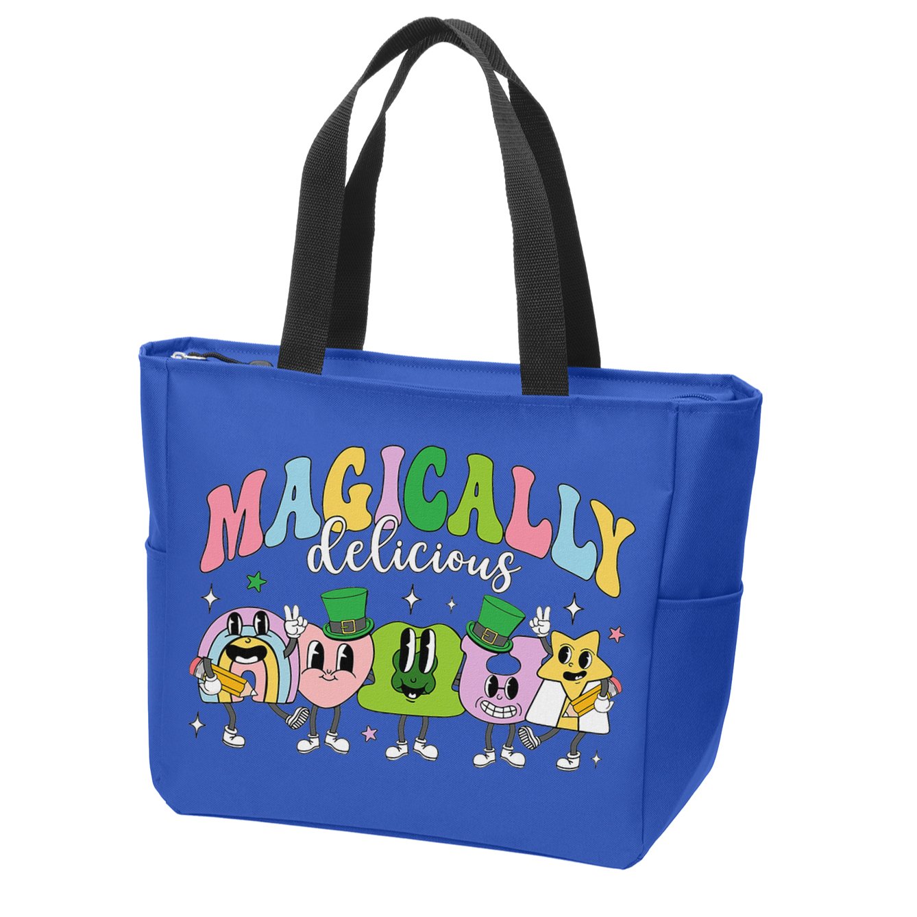 Lucky Cereal Marshmallow Shapes Magically Charms Delicious Zip Tote Bag