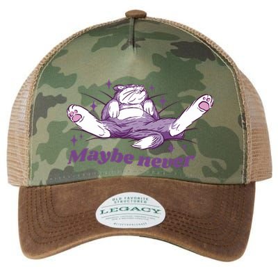 Lazy Cat Maybe Never Funny Legacy Tie Dye Trucker Hat