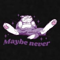Lazy Cat Maybe Never Funny Ladies PosiCharge Tri-Blend Wicking Tank