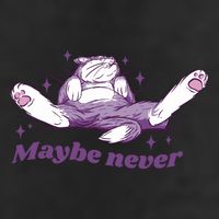 Lazy Cat Maybe Never Funny Garment-Dyed Heavyweight T-Shirt