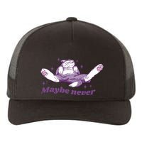 Lazy Cat Maybe Never Funny Yupoong Adult 5-Panel Trucker Hat