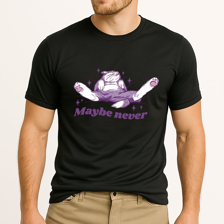 Lazy Cat Maybe Never Funny Performance Shirt