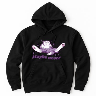 Lazy Cat Maybe Never Funny Hoodie