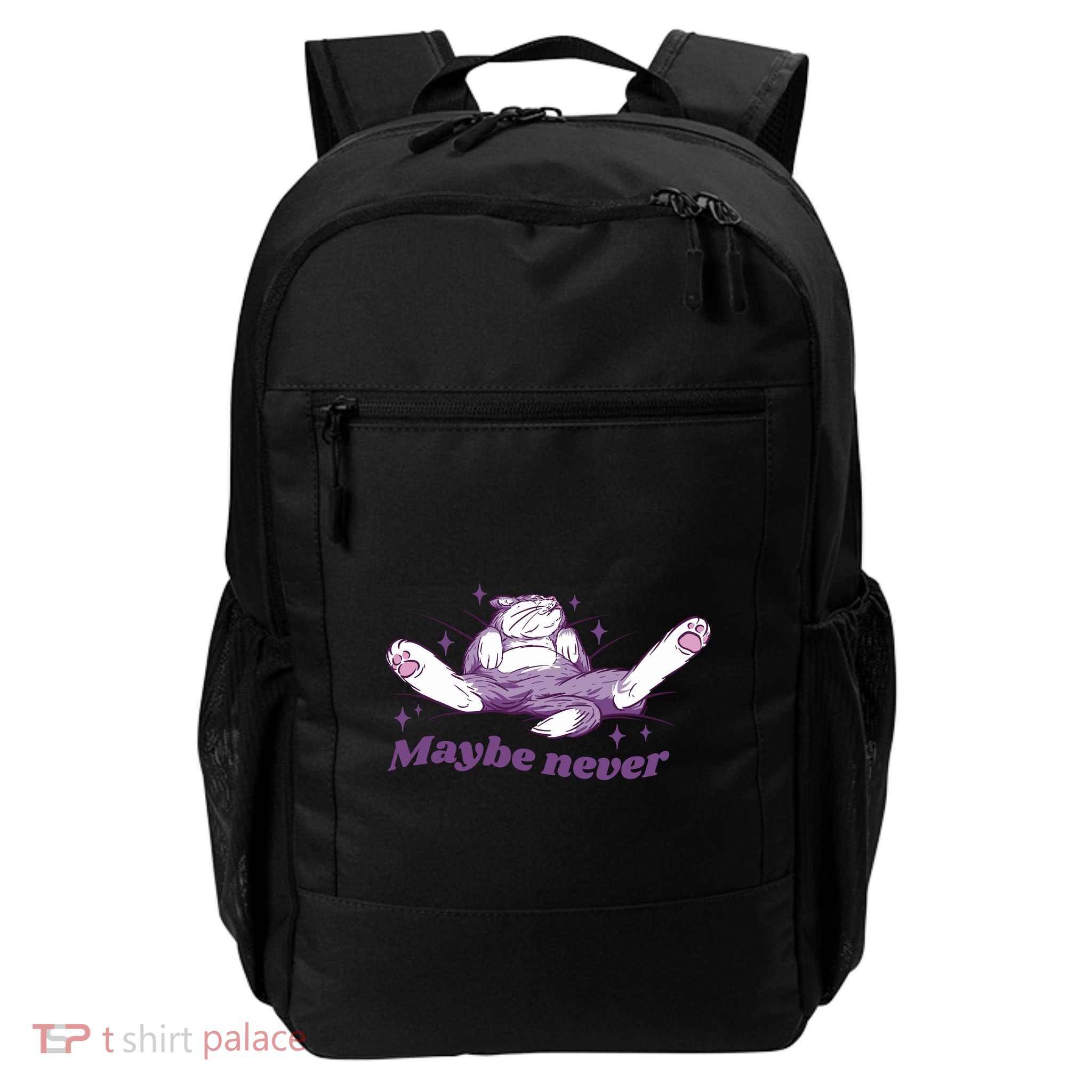 Lazy Cat Maybe Never Funny Daily Commute Backpack