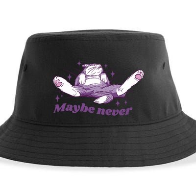 Lazy Cat Maybe Never Funny Sustainable Bucket Hat