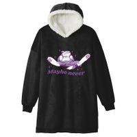 Lazy Cat Maybe Never Funny Hooded Wearable Blanket