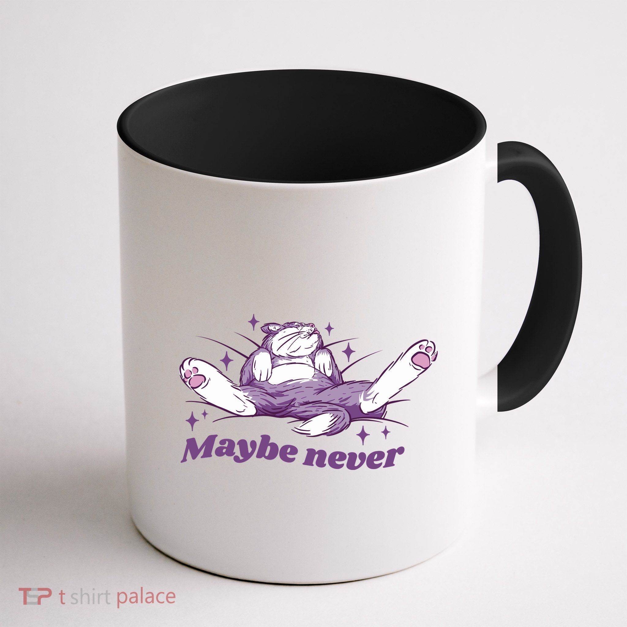 Lazy Cat Maybe Never Funny Mug