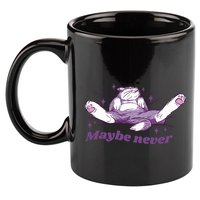 Lazy Cat Maybe Never Funny 11oz C Handle Ceramic Mug