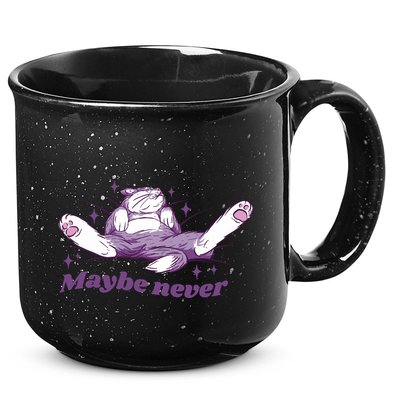 Lazy Cat Maybe Never Funny 15oz Campfire Ceramic Mug