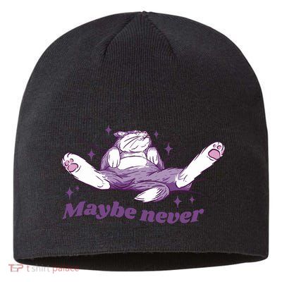 Lazy Cat Maybe Never Funny Sustainable Beanie