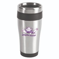 Lazy Cat Maybe Never Funny 16oz Travel Tumbler