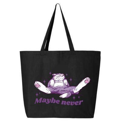 Lazy Cat Maybe Never Funny 25L Jumbo Tote