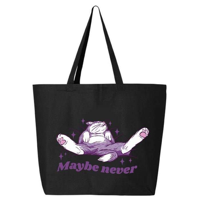 Lazy Cat Maybe Never Funny 25L Jumbo Tote