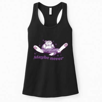 Lazy Cat Maybe Never Funny Womens Tank Top