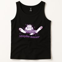 Lazy Cat Maybe Never Funny Tank Top