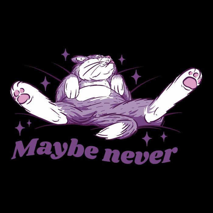 Lazy Cat Maybe Never Funny Tank Top
