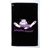 Lazy Cat Maybe Never Funny Golf Towel