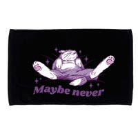 Lazy Cat Maybe Never Funny Microfiber Hand Towel
